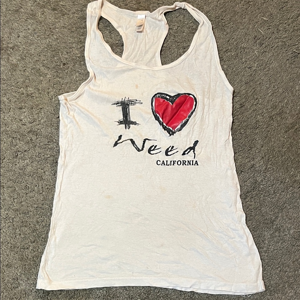 I ❤️ weed California tank